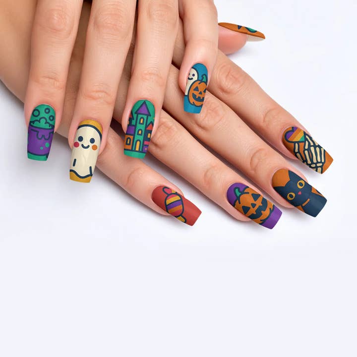 FYNE BODY - Wholesale Press-on/fake nails - Ghostly Glam Halloween Multicolor Press-On Nails68