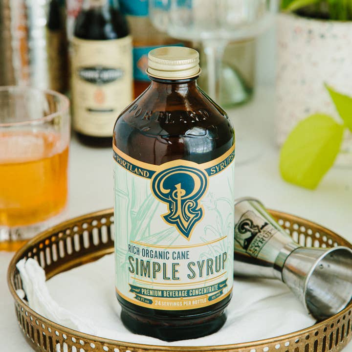 Portland Syrups - Wholesale Cocktail Mix/Syrup - Organic Cane Sugar Simple Syrup 12 oz2