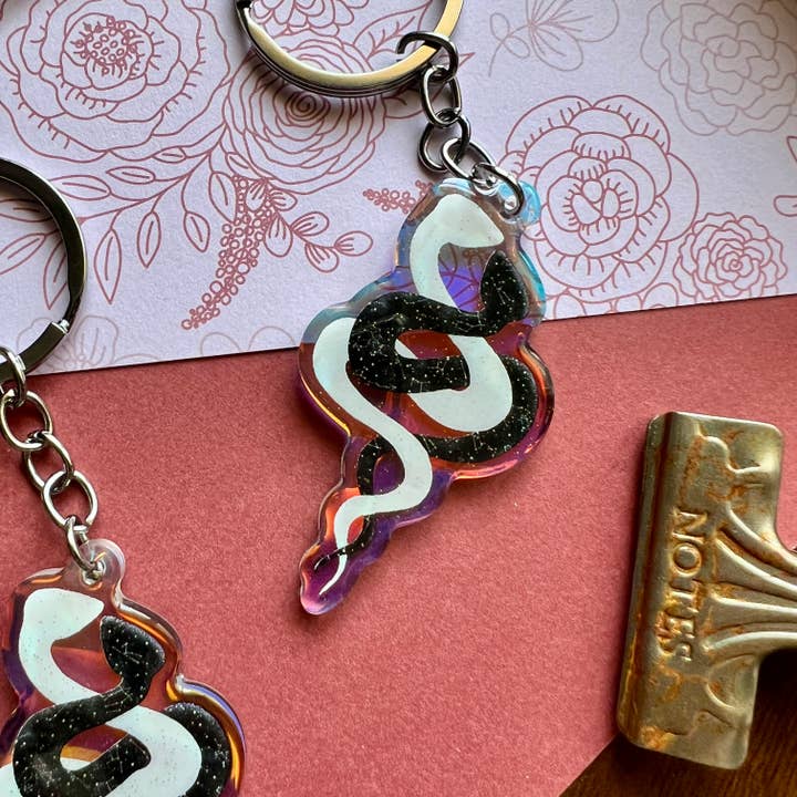The Unrefined Crafter – wholesale Keychain – Women's – Celestial Snakes Keychain2