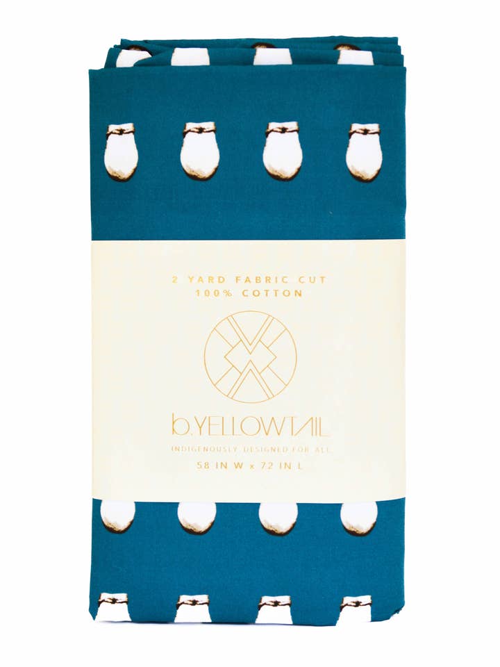 Tissu en coton - Elk Ivory Teal pour la vente par B.Yellowtail