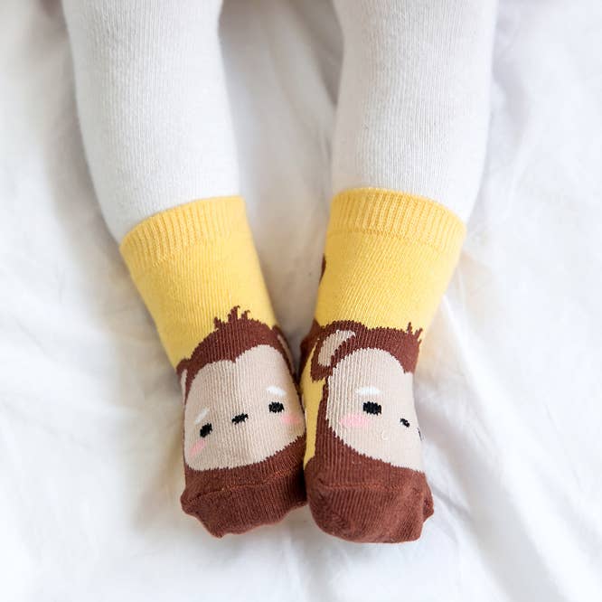 Monkey Zoo Baby Animal Socks for wholesale by Vaenait Baby