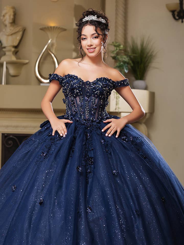 LA Merchandise - Wholesale Gown - Women's - Sweet 16 Dress Sequin 3D Floral Ball Dance Gown By LA2781