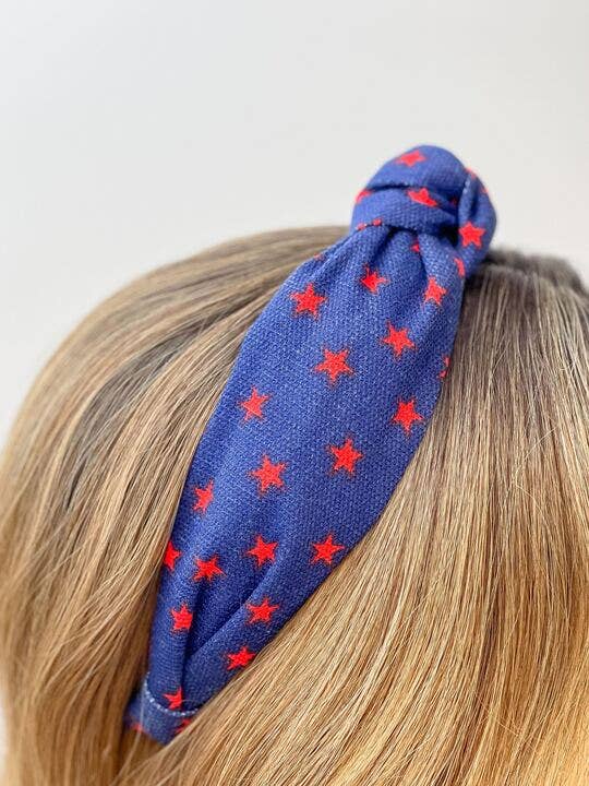 Star Printed Top Knot Headband for wholesale by Prep Obsessed Wholesale
