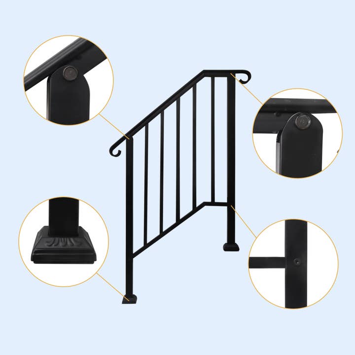 Paris Loft Inc - Wholesale Outdoor Ornament/Decor - Metal Outdoor Stair Railings4