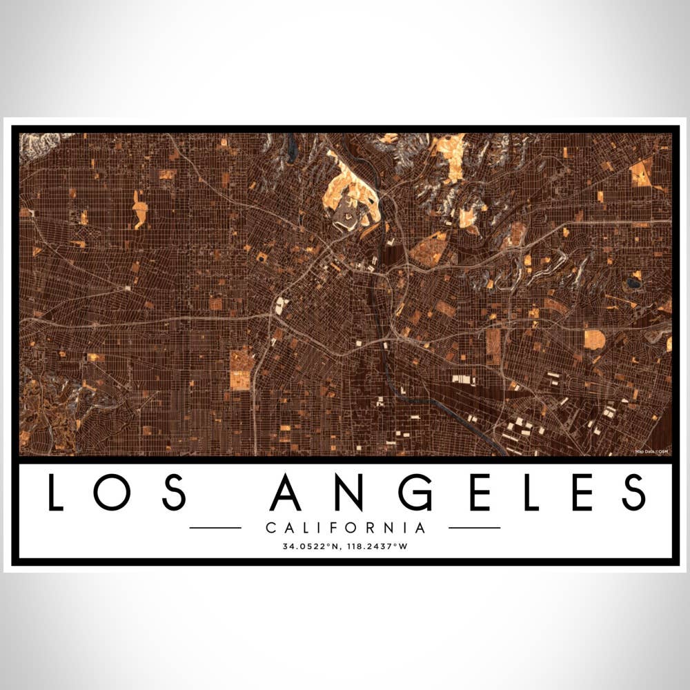 JACE.design - Wholesale Art Print - Los Angeles CA Map Print Ember3