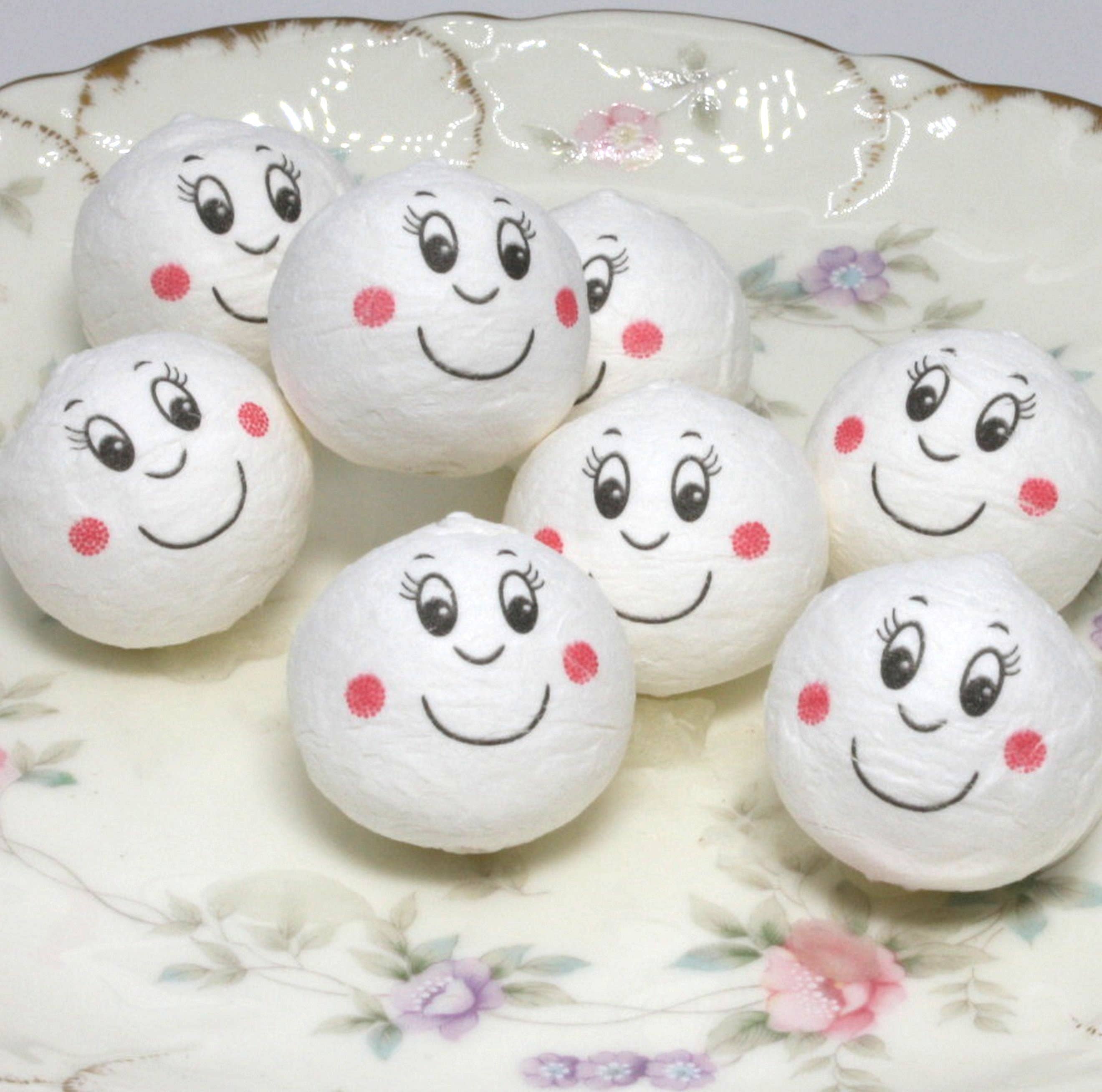Smiley Rosy Cheeks - 1" Cotton Dollhead - Set of 8 for wholesale on Faire6