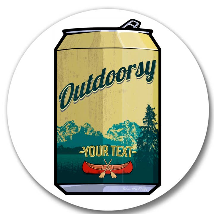 Magnets | Bottle Openers | Custom Outdoorsy Beer Can for wholesale by Two Little Fruits