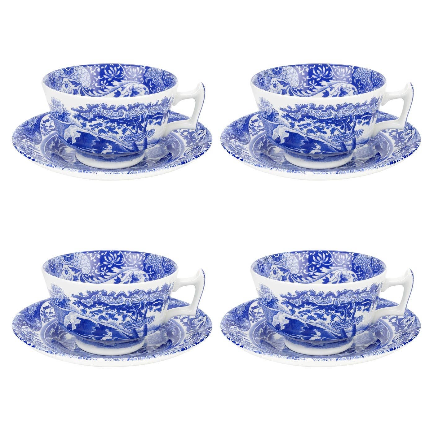 Portmeirion, Spode, Pimpernel, Nacthmann, Wrendale Designs - Wholesale Tea Set - Spode Blue Italian Teacups and Saucer