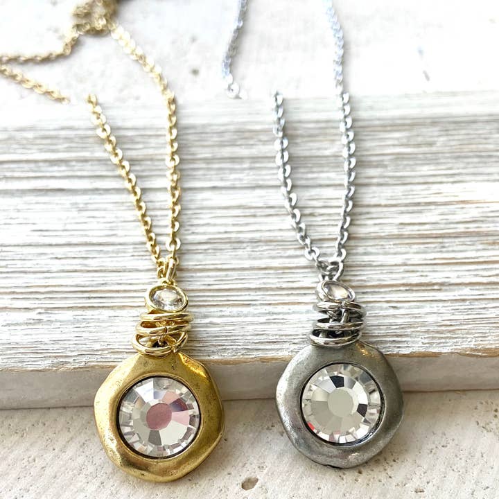VB&CO Designs Handmade Jewelry - Wholesale Pendant/Charm Necklace - Swarovski Crystal necklace, bridal, boutique, salon,gold