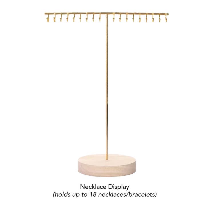 T-Bar Necklace Display (for up to 18 necklaces) for wholesale by Mint + Sky
