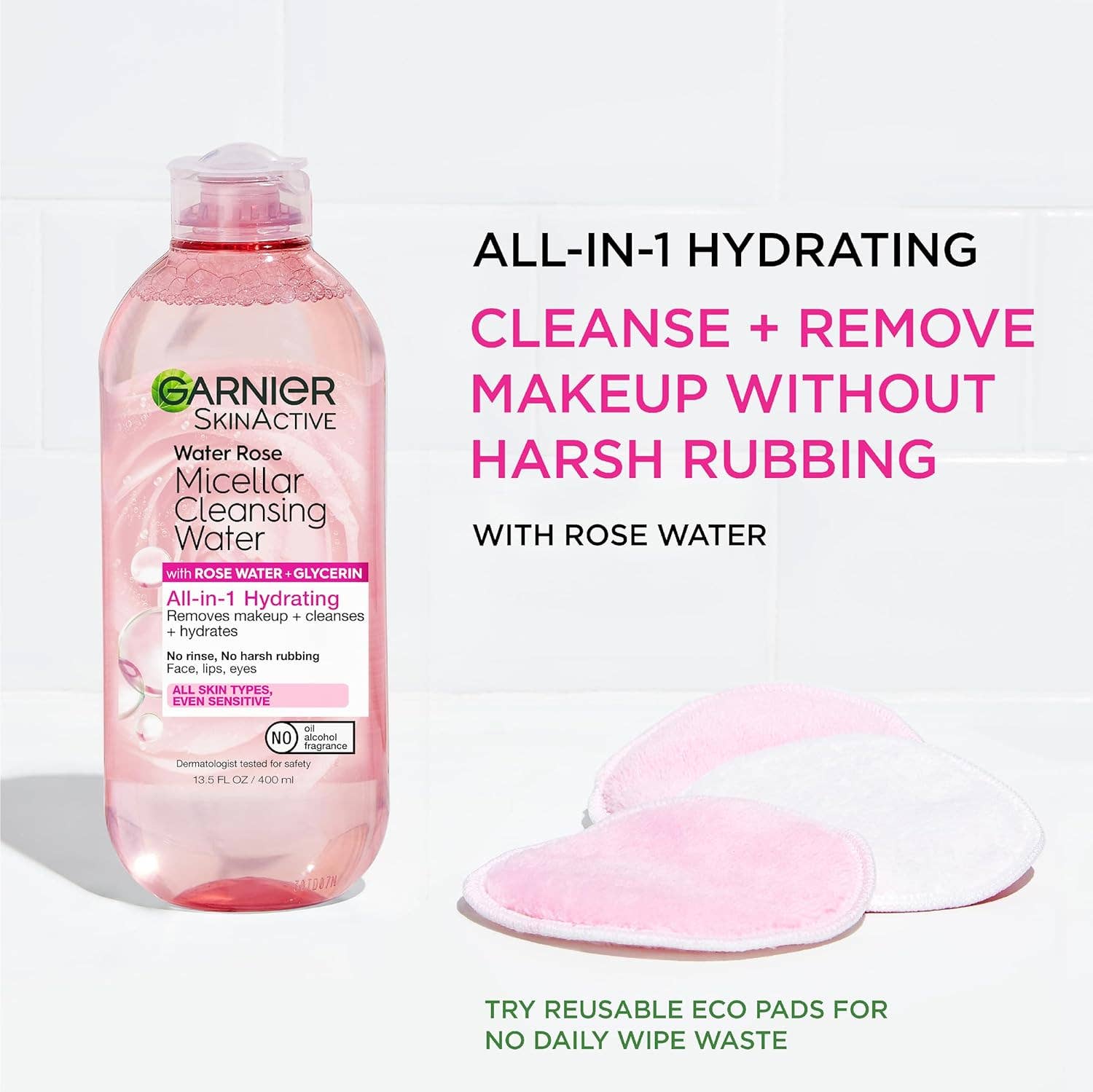 MEHIAZ – wholesale Make-up remover – Garnier Micellar Water, Rose & Glycerin, 13.5 Fl Oz2