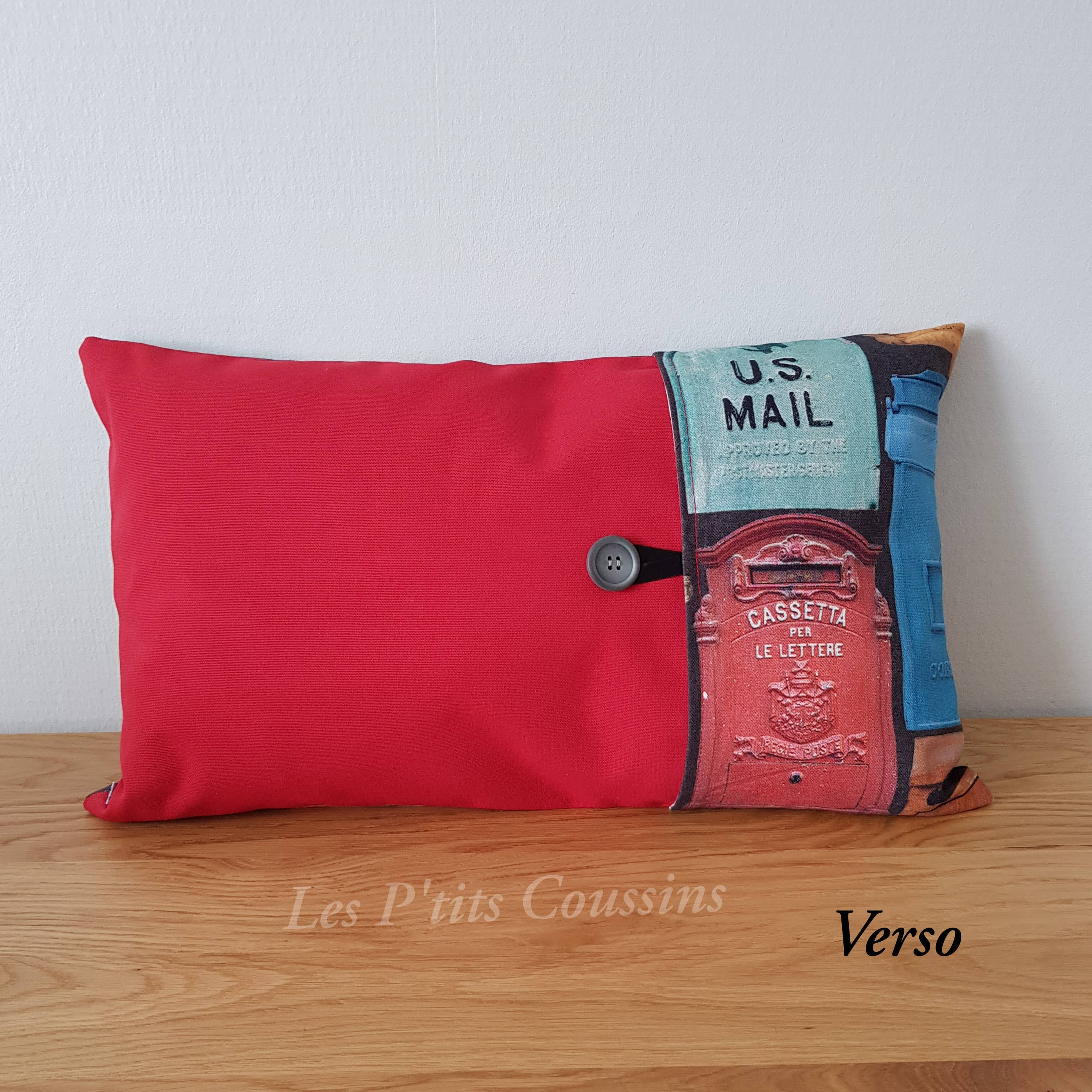 Les P'tits Coussins - Vendita all'ingrosso Cuscini decorativi - Cuscino con motivi industriali per cassetta delle lettere vintage4