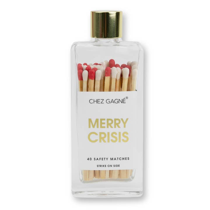 Chez Gagné - Wholesale Matches - Merry Crisis - Glass Bottle Safety Matches