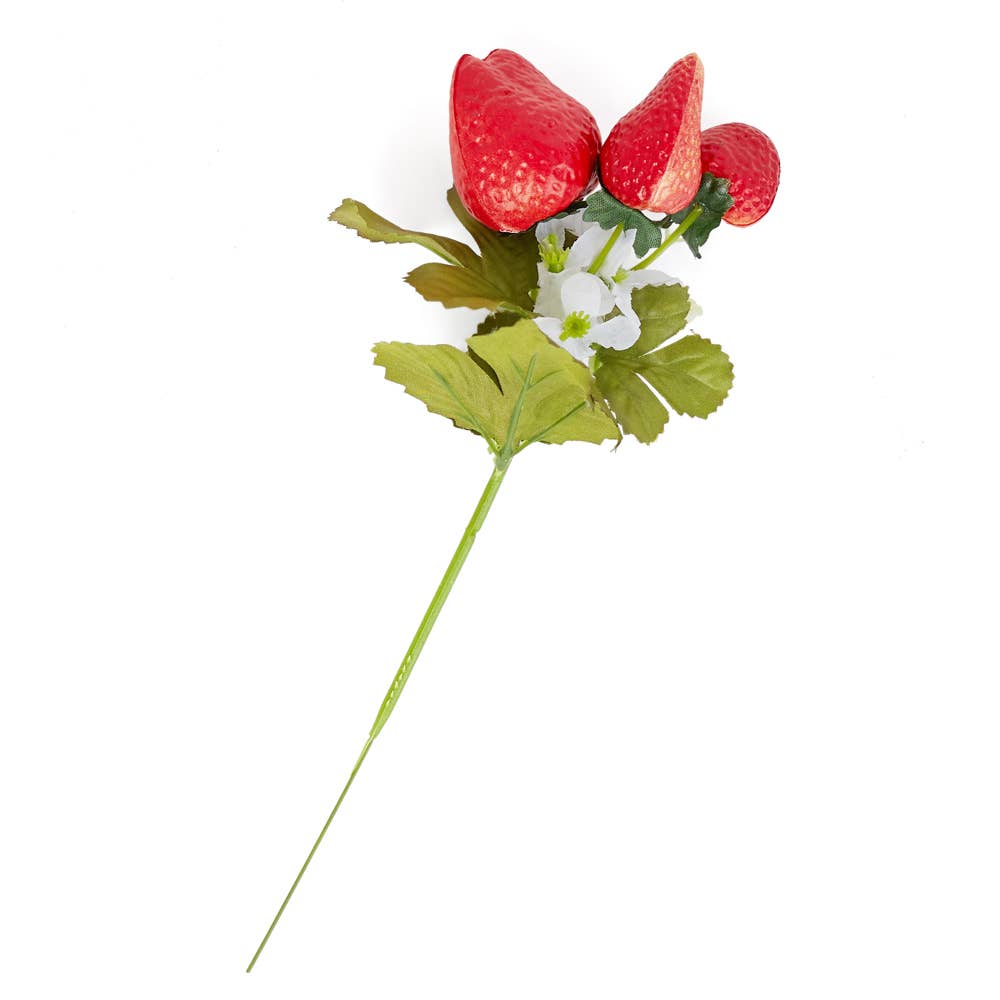 Factory Direct Craft - Wholesale Kunstplant - 9" Kunstmatige Aardbeientak3