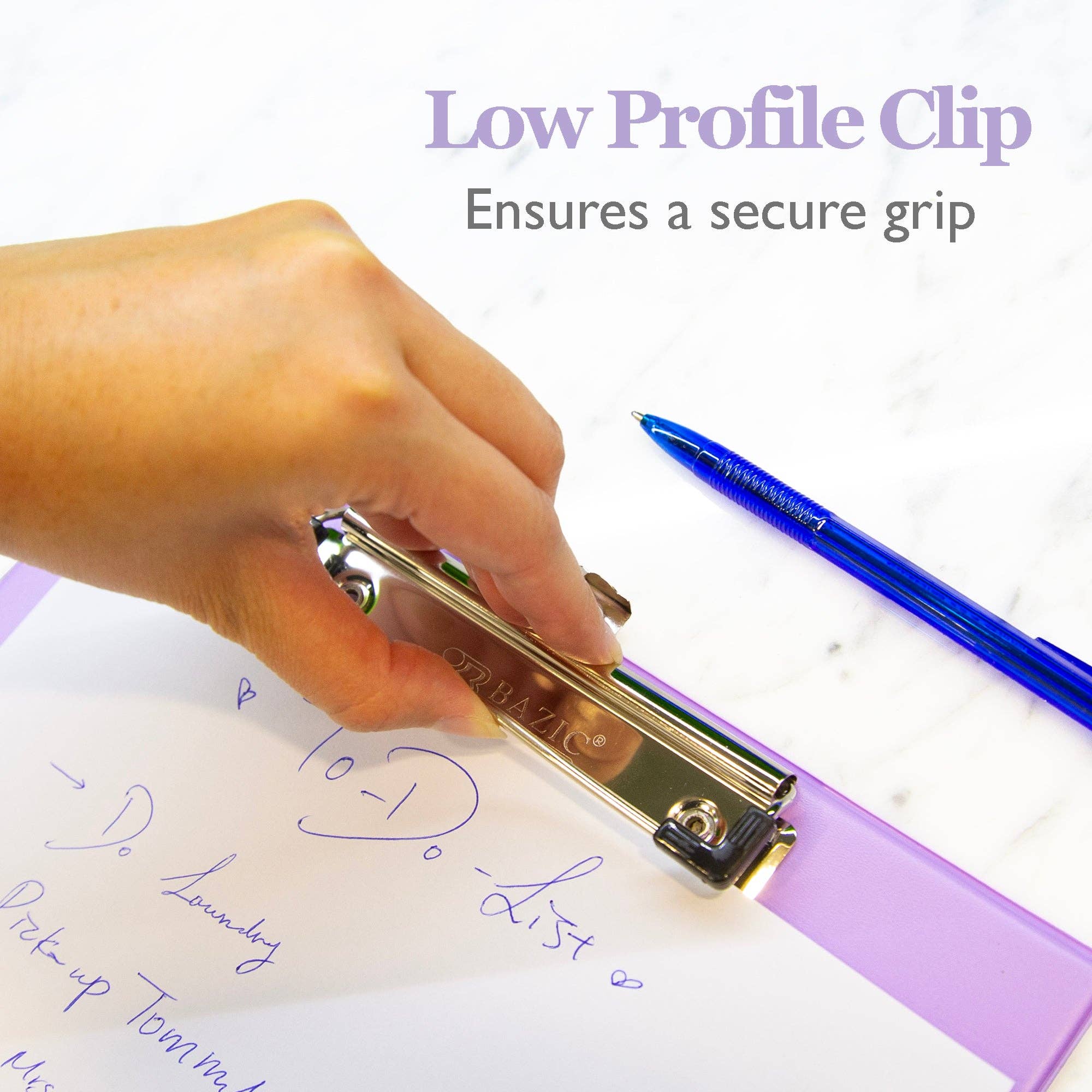 Luna Office Supply -  Everyday Essential - Vente Porte-blocs - Porte-bloc standard en PVC couleurs pastel avec pince basse2