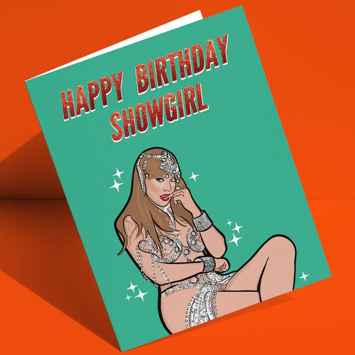 Happy Birthday  Showgirl  Taylor Greeting Card for wholesale by Ninalem's Party