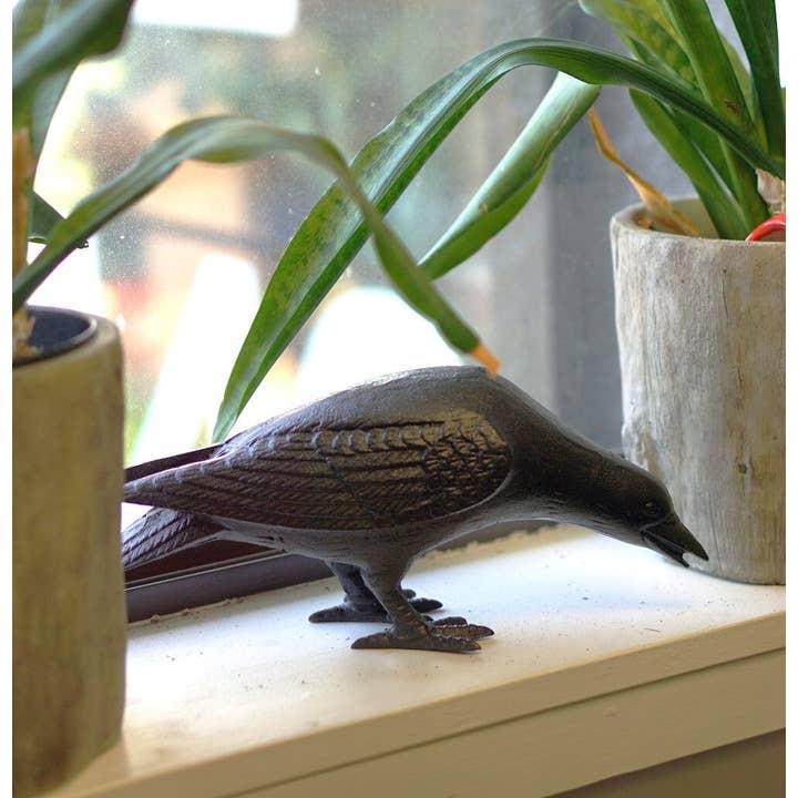 NACH - Vendita all'ingrosso Statuette decorative - Corvo di Ghisa, Testa in Giù, Nero4