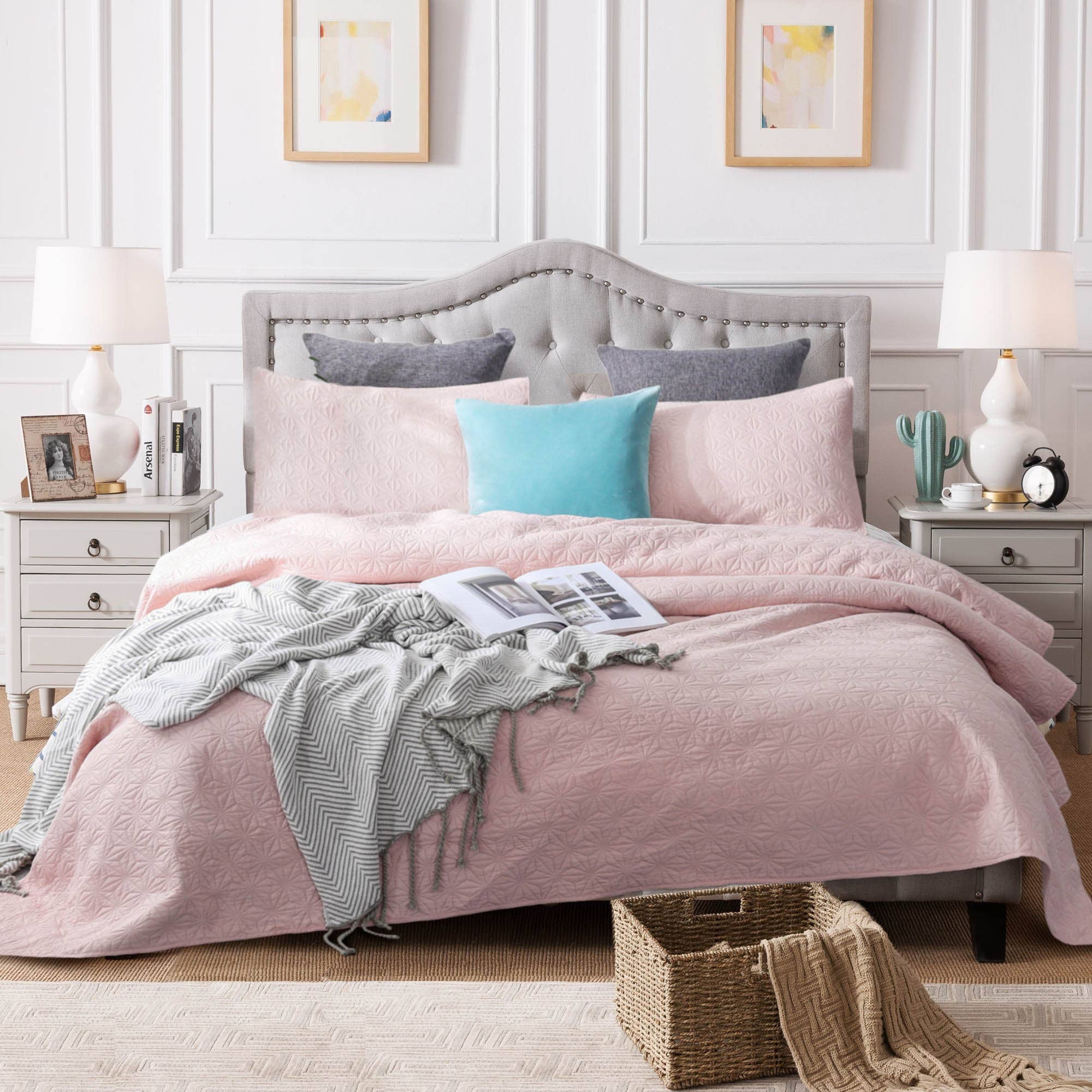 Kasentex - Wholesale Bedding Set - Coverlet Quilt Set -Pre Washed-Luxury Microfiber Soft2