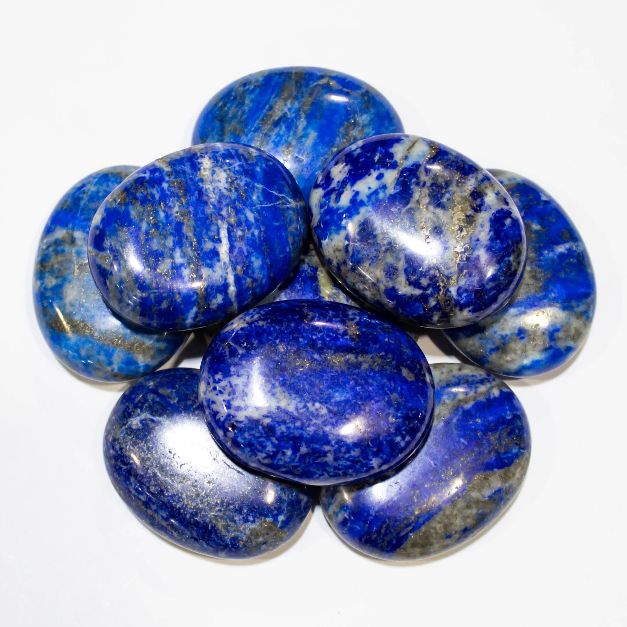 Quasar Gems USA - Wholesale Spiritual Stone/Crystal - Lapis Lazuli Pillows Palm Stone 1/2 KG0