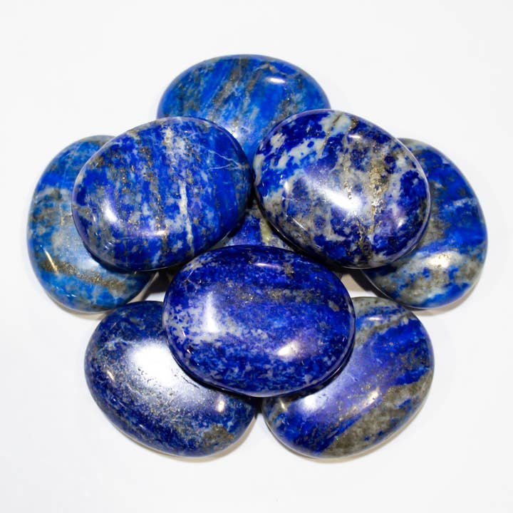 Quasar Gems USA - Wholesale Spiritual Stone/Crystal - Lapis Lazuli Pillows Palm Stone 1/2 KG