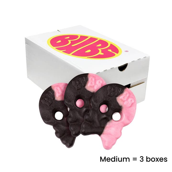 Nordicbangers - Swedish Candy Supply - Wholesale Drop - Bubs Zweedse Snoepdoos 2,8 kg Schuimskull Framboos/Drop1