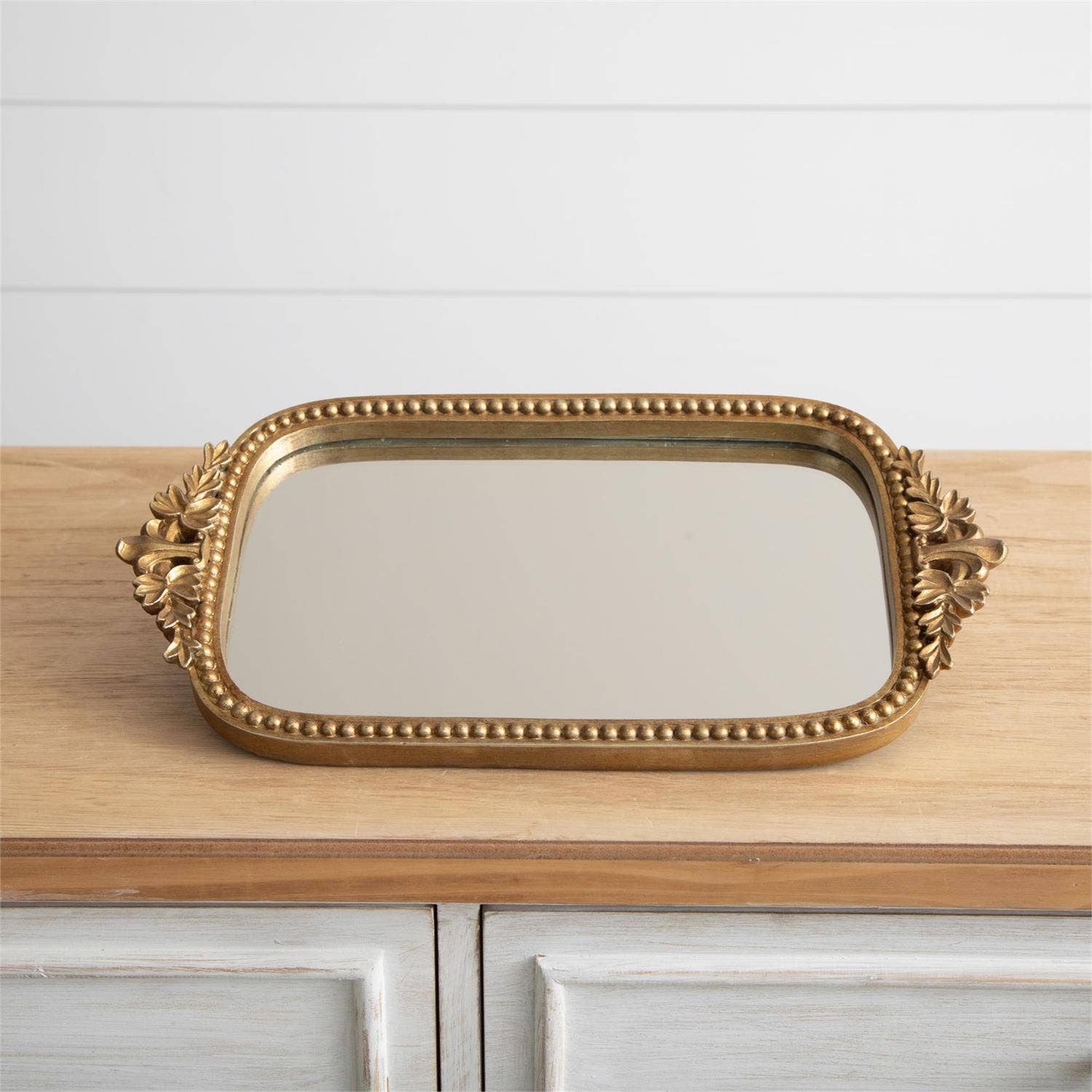 Audrey's Home & Gift - Wholesale Decorative Tray - Antique Inspired Mirror Tray (Pk/02)1