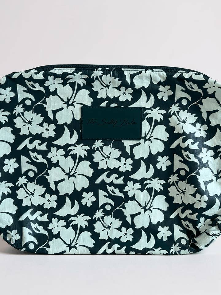 Floral Safari Teal Pitcher pouch for wholesale by The Salty Babe