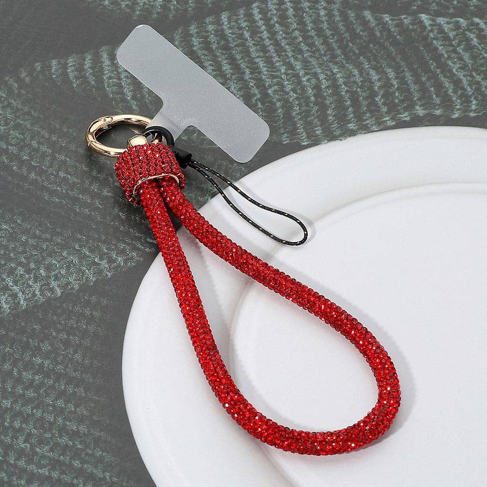 Sensibling Corp. - Wholesale Keychain - Women's - Bling Studded Phone Strap Keychain Bag Charm8