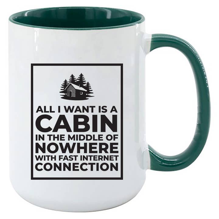 Tazza Cabin In The Woods, 15 oz, modello Resort and Vacation Vibes per la vendita all'ingrosso da parte di B.Berish