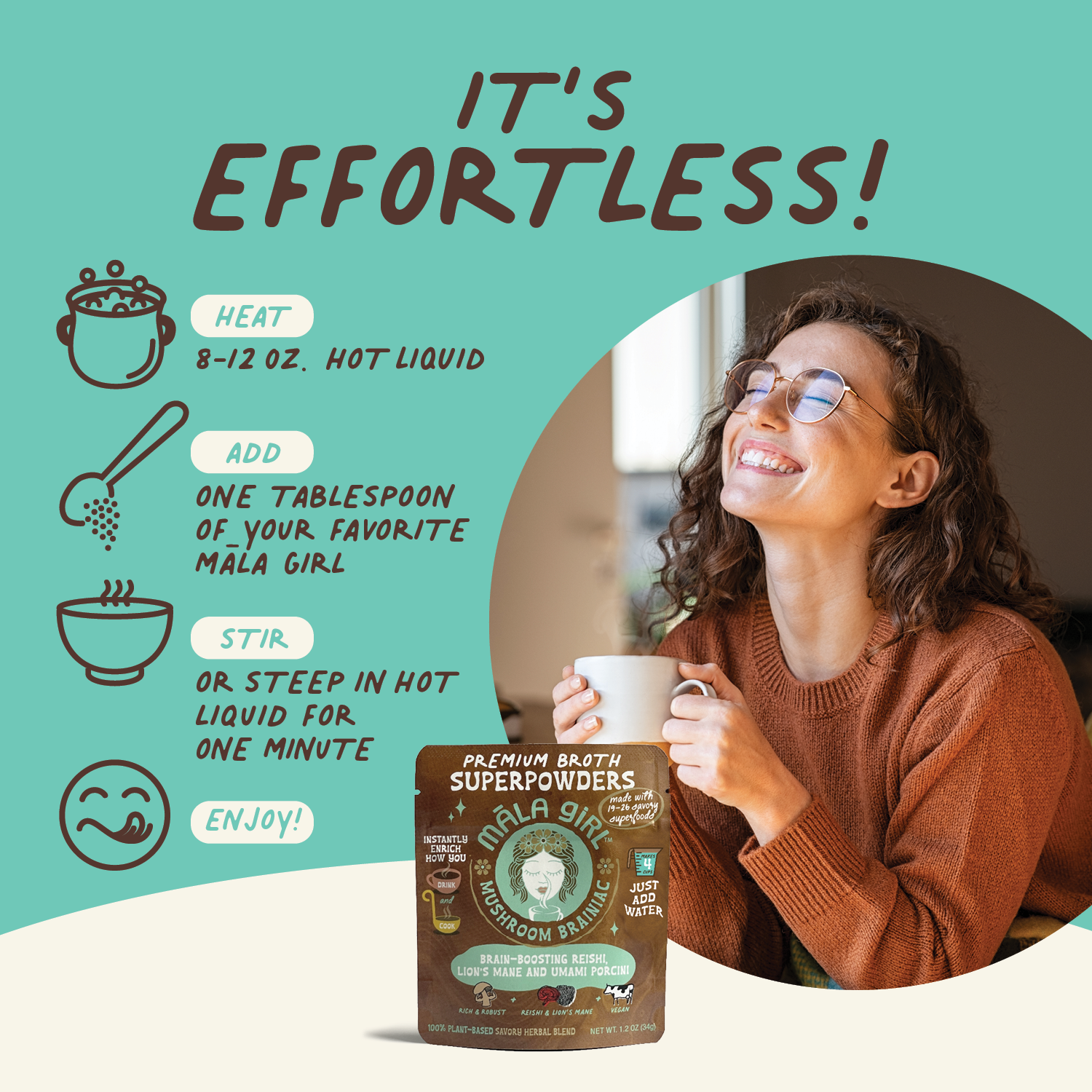 māla girl - Wholesale Soup - Superfood Instant Broth Powder w/ Reishi and Lions Mane8