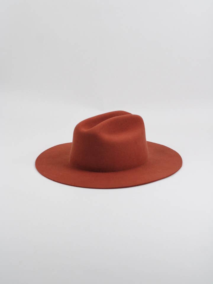 The Quinn Cattlemen Wool Felt Hat - Brick for wholesale by Wilder and Soul Wholesale Hats