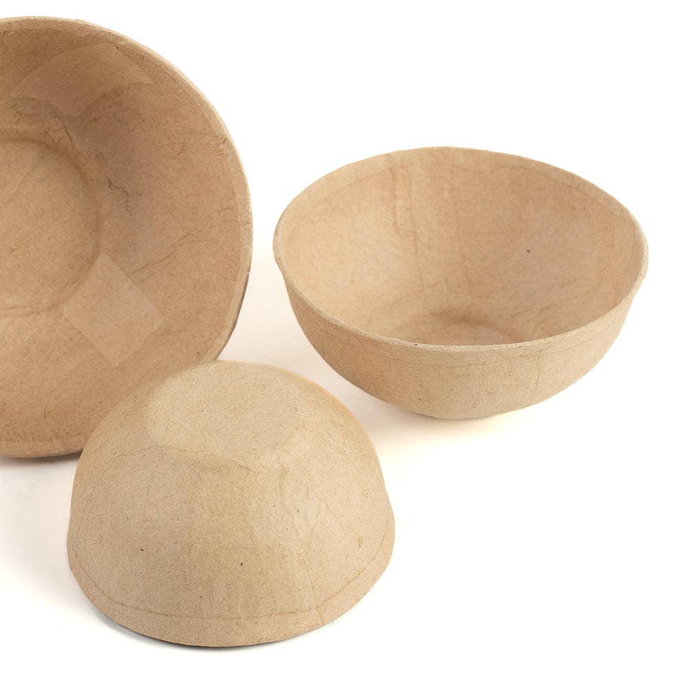 Factory Direct Craft - Wholesale Decorative Plate/Dish/Bowl - Natural Kraft Paper Mache Decorative Bowls (Set of 3)7