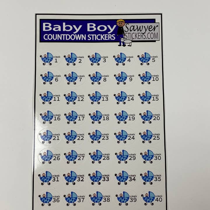 Pegatinas cuenta regresiva bebé para venta al por mayor de The Polka Dot Box