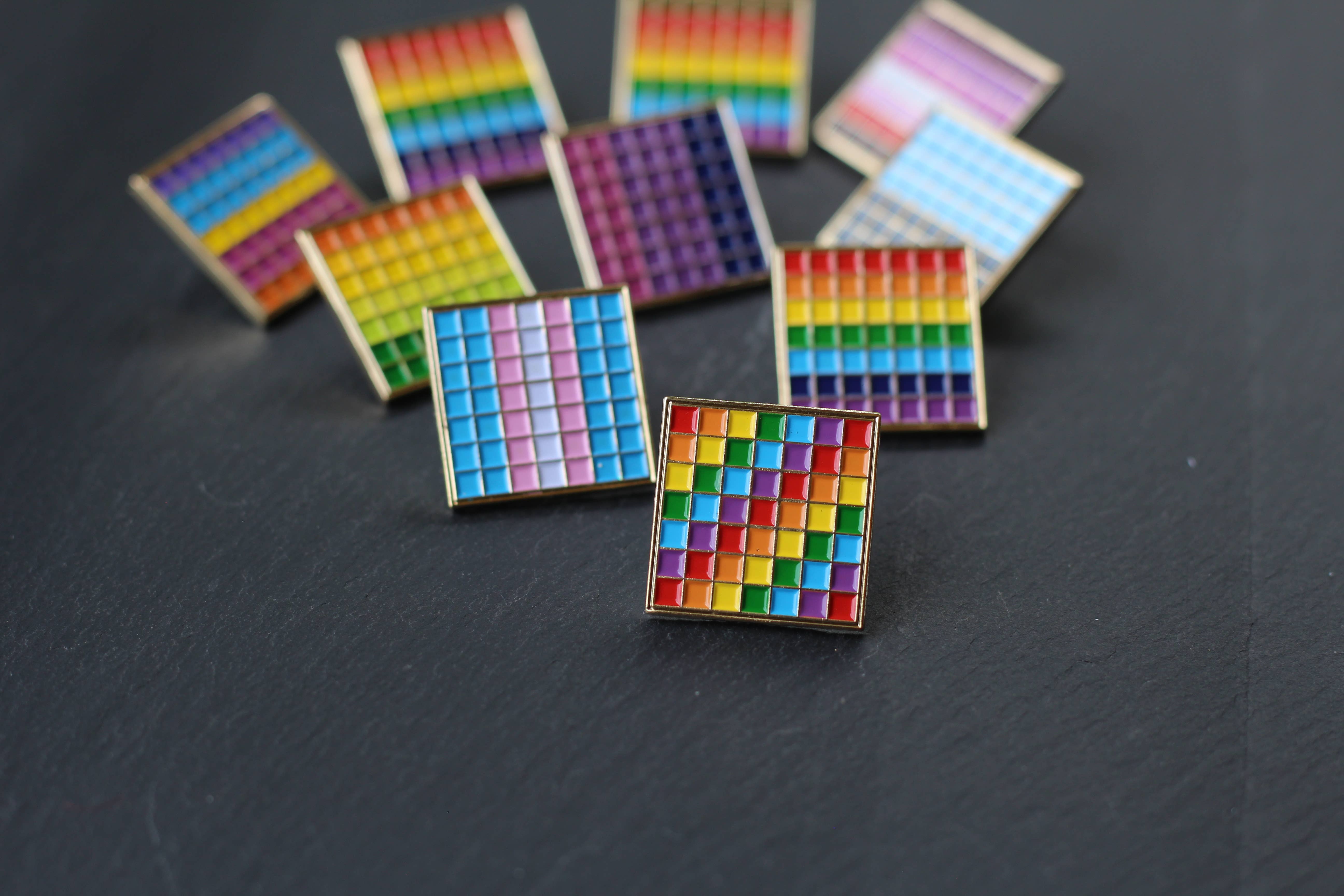 Real Sic - Wholesale Lapel Pin/Button - Rainbow LGBT Lapel Pins Guy Pride Flag Enamel Pin3