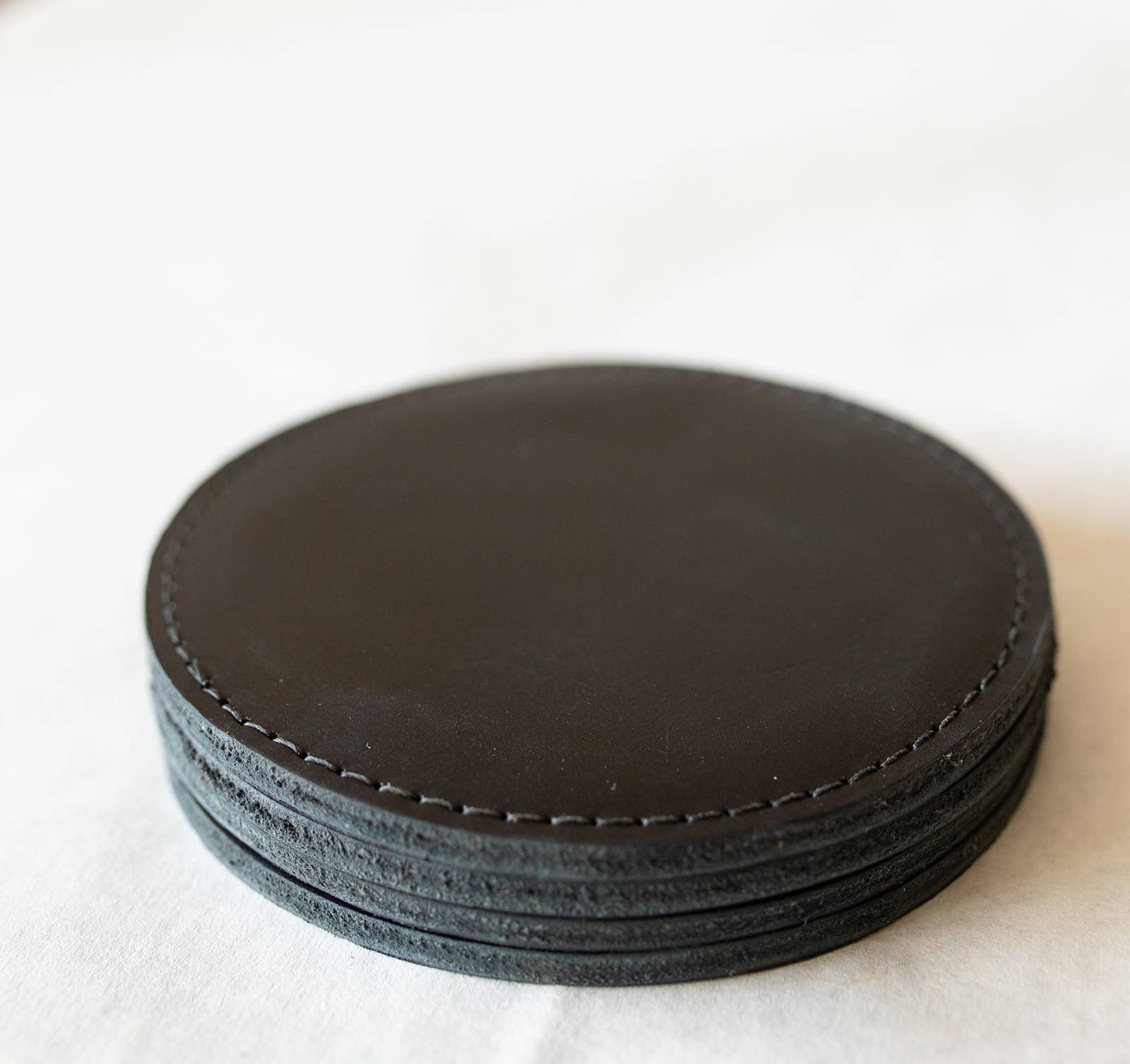Lindy Leather - Wholesale Coasters - Leather Sewn Coaster Set2