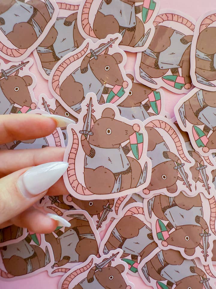 Ranger Knight Rat Vinyl Sticker for wholesale by Jollie Ollie Designs