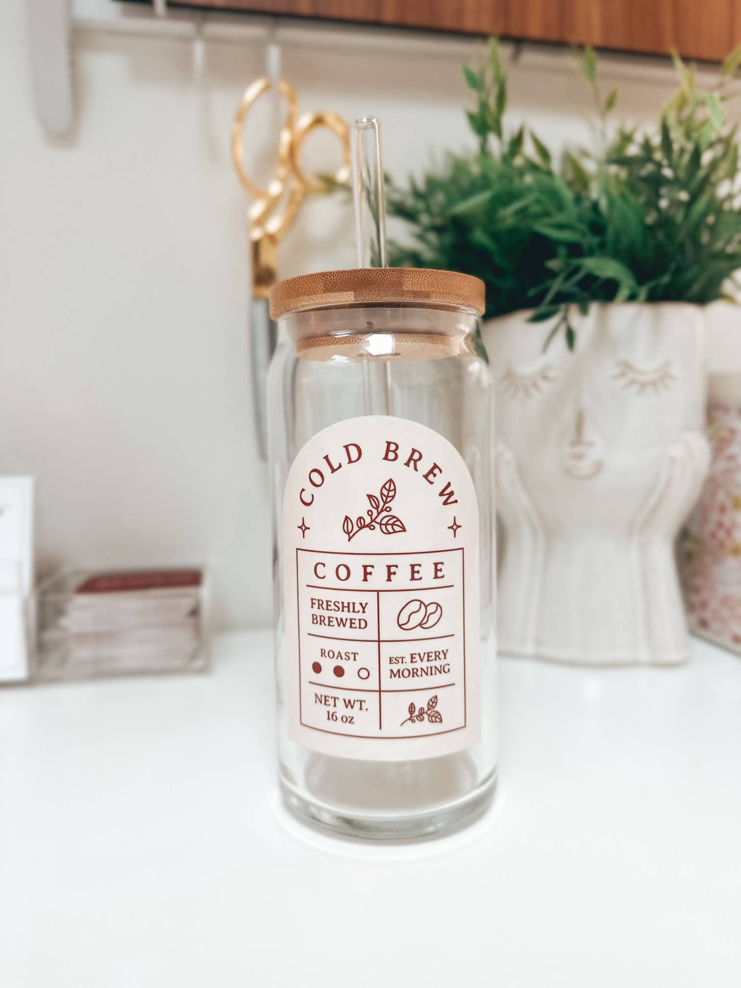 Powered By Daisies - Venta al por mayor Vaso/copa - Vaso de vidrio para café cold brew3