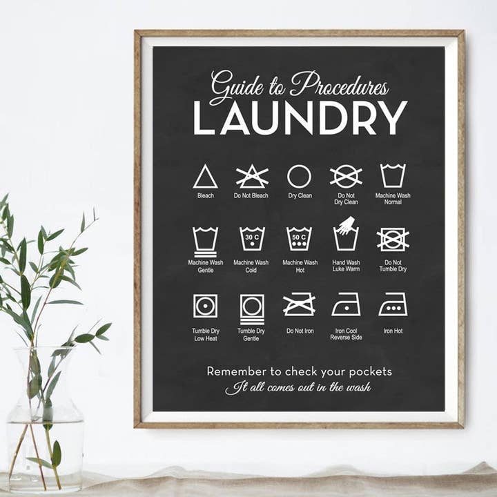 Laundry Procedures Modern for wholesale by Lettered & Lined