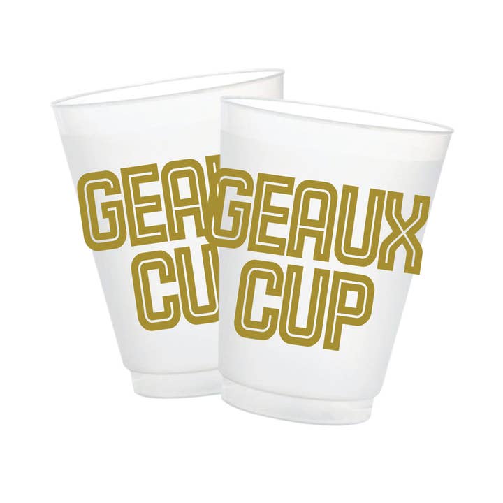 GEAUX CUP Frosted Cups for wholesale by Southern Soiree