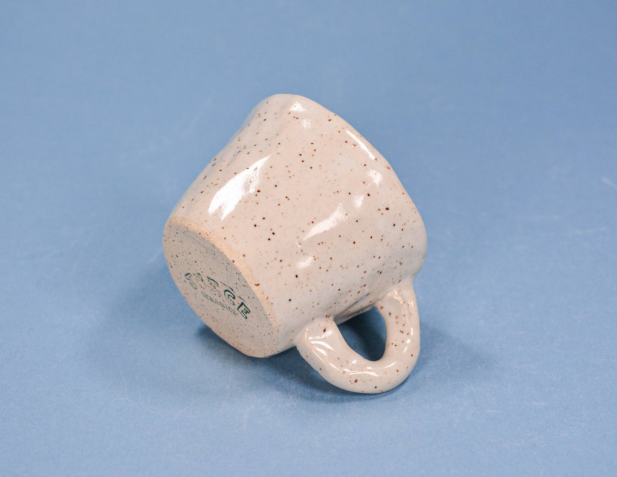 Juice Ceramics Handmade Pottery and Jewelry - Wholesale Coffee Mug - Chonky Cat-Handmade Speckled Ceramic Espresso Cup -  2-4 oz.3