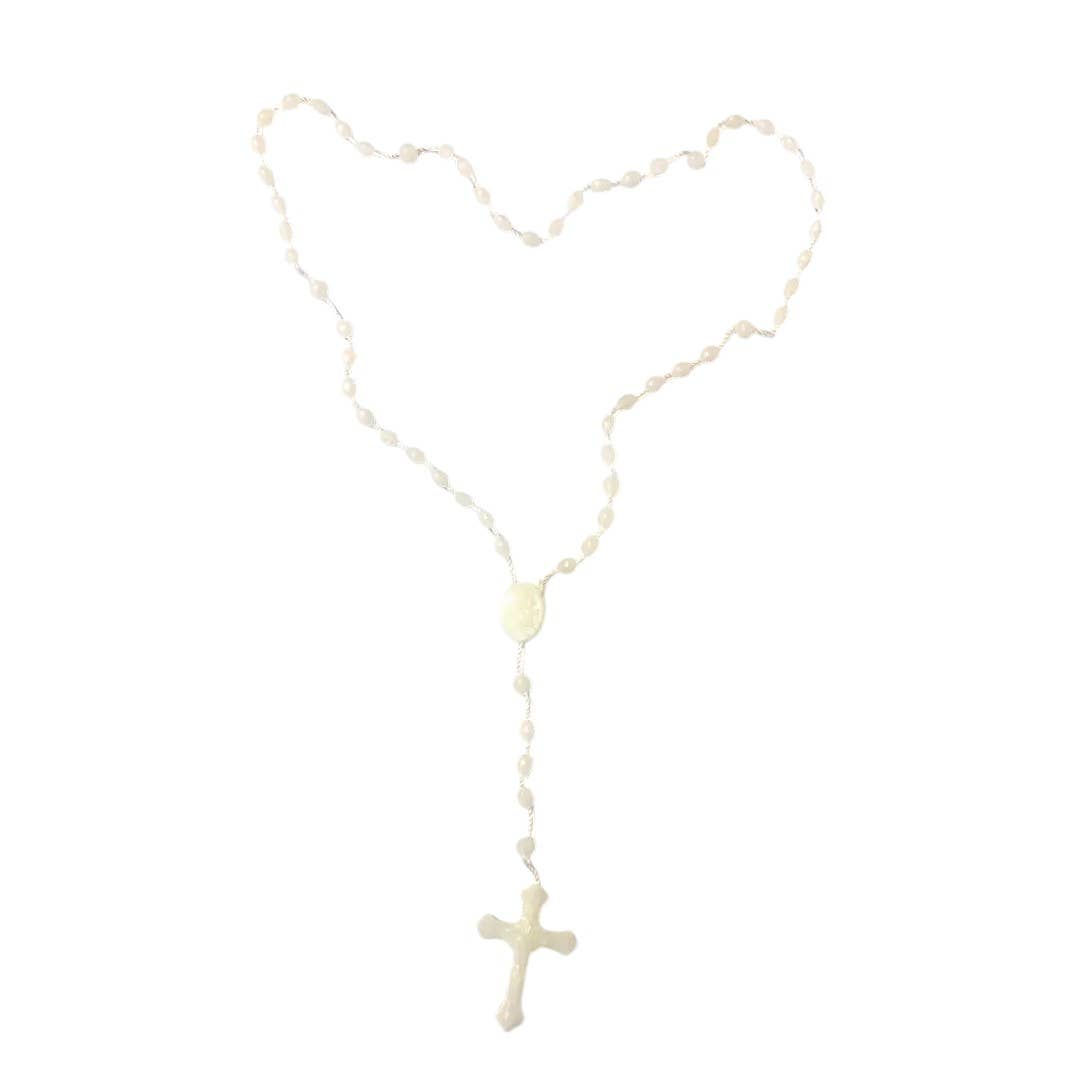 Costa Articoli Religiosi - Wholesale Prayer Beads Necklace - Phosphorescent plastic and nylon rosary1