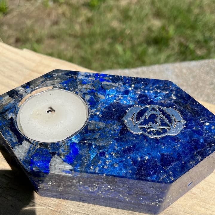 Orgonics by Driftwood Works Inc - Wholesale Candle Holder - CHAKRA-THIRD EYE Candle Holder8