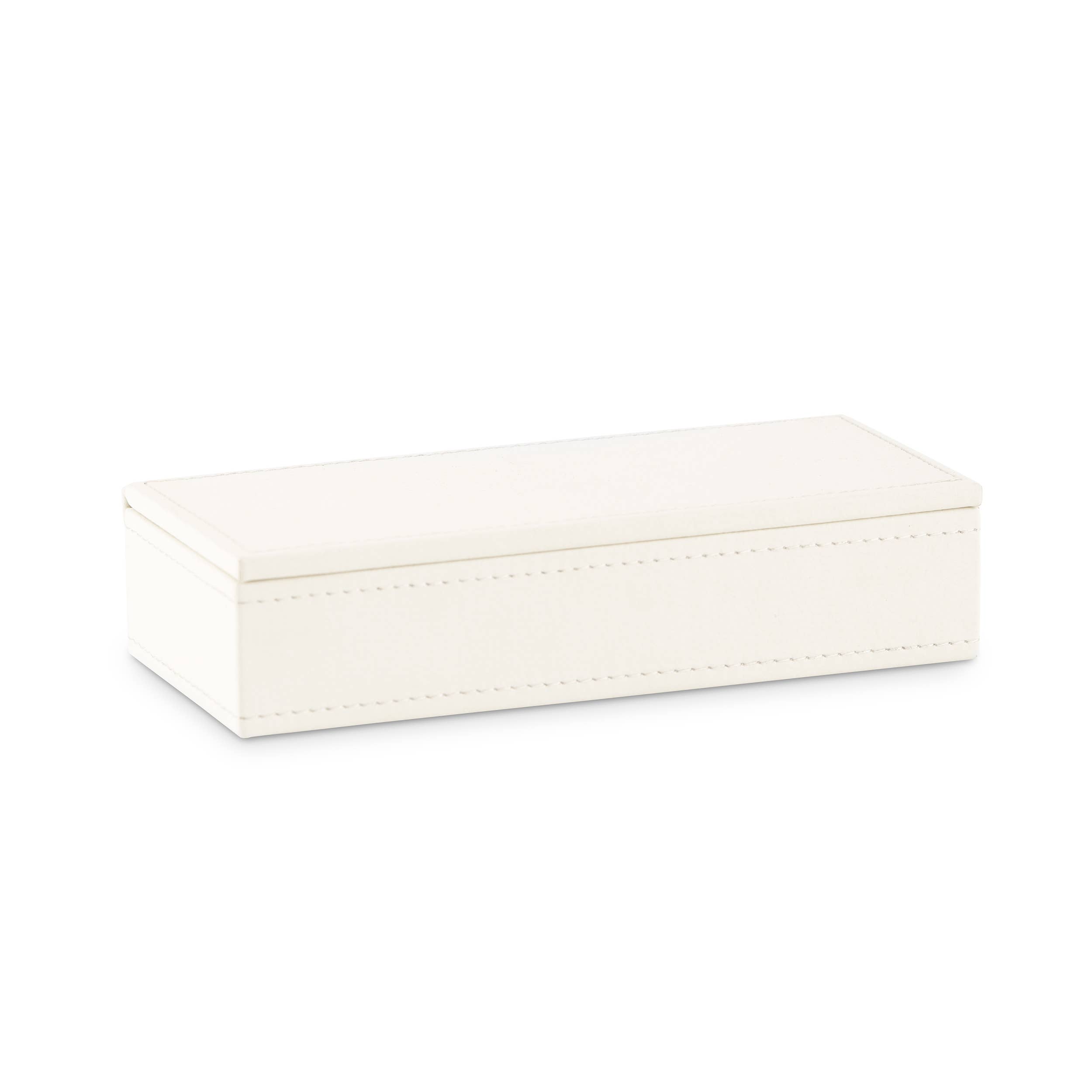 Weddingstar Inc. – wholesale Jewellery box/organiser – White Faux Leather Jewelry Box - Blank1