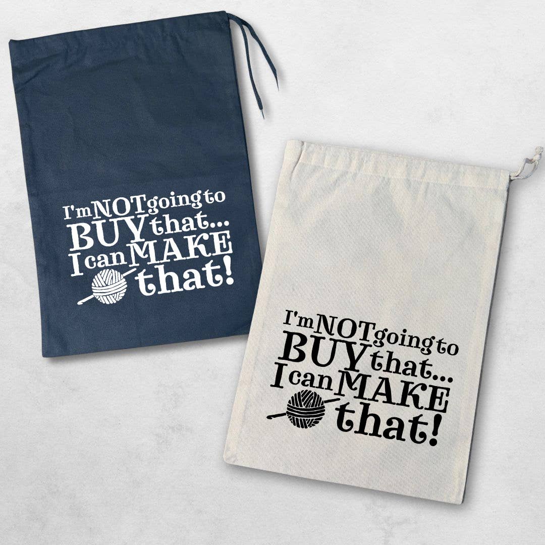 Anna B. Shop - Wholesale Tote Bag - Unisex - Yarn Funny Quotes Drawstring Project Bags1