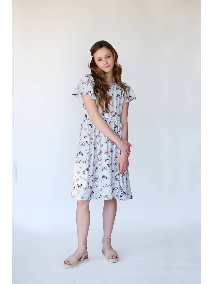 Navy Fields - Wholesale Dress – Kids - Etta Blue Butterfly Dress7