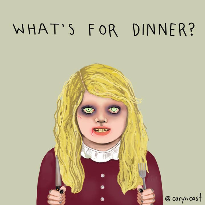 Hvad er til middag postkort for engroshandel hos Caryn Cast Art