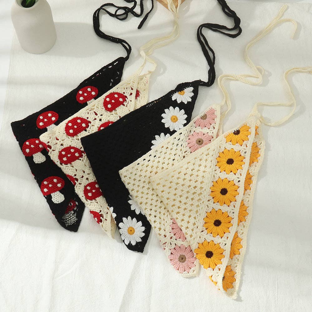 Funkyrel® Atzbranding Limited – wholesale Pannband - Dam – Virkad Hårband Solros Svamp7