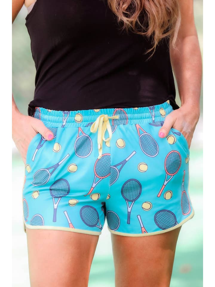 Yellow Ace Tennis Drawstring Everyday Shorts for wholesale on Faire