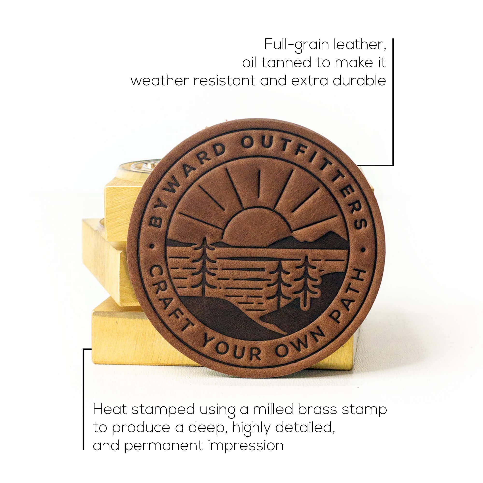 Byward Outfitters - Wholesale Trucker Hat - Unisex - Scenic Sunrise Leather Patch Hat7