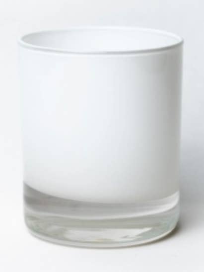 White Label White Gloss Round candle -(lids ava) for wholesale by Attic Candles